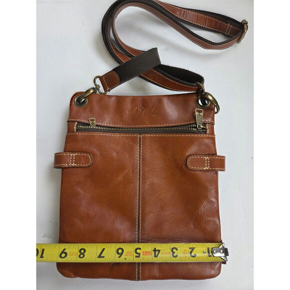 Patricia Nash Prizzi Brown Leather Crossbody Bag Purse - Picture 2 of 7